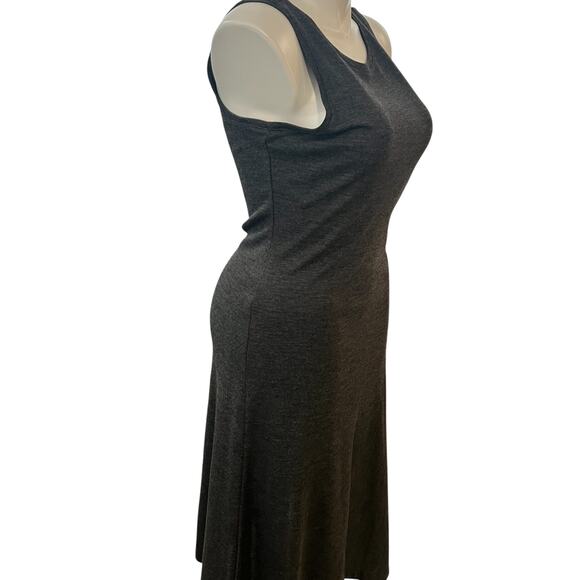 Michael Kors Gray Derby Wool Blend Dress Sz XL NWT $295 Sleeveless Asymmetrical - Picture 4 of 8